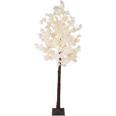 Northlight 6' LED Lighted White Floral Artificial Tree - Warm White Lights 7 Northlight 6' LED Lighted White Floral Artificial Tree - Warm White Lights - Image 7