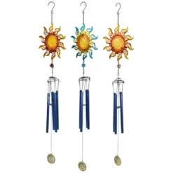 Northlight Shining Suns Outdoor Garden Windchimes - 31.5" - Set Of 3 -Home Decor GUEST 22024cc9 0163 4c07 8d73 67fc212bc3c5