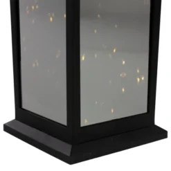 Northlight LED Lighted Flickering Candle Lantern - 12" - Black - Warm White Light -Home Decor GUEST 22078345 ba36 4b33 9507 d3b552179415