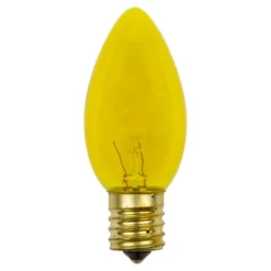 Northlight Pack Of 25 Incandescent Transparent Yellow C9 Christmas Replacement Bulbs