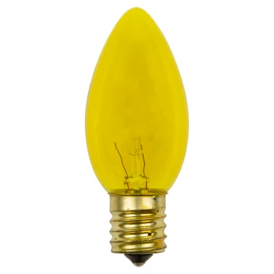 Northlight Pack Of 25 Incandescent Transparent Yellow C9 Christmas Replacement Bulbs 1 Northlight Pack Of 25 Incandescent Transparent Yellow C9 Christmas Replacement Bulbs