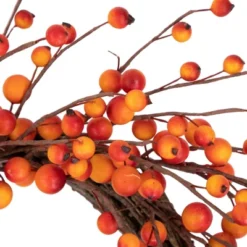 Northlight Orange Berries And Twig Artificial Fall Harvest Wreath 14- Inch, Unlit -Home Decor GUEST 246a439f 83f0 4ac7 8566 37a742e724a0