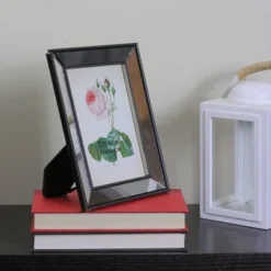 Northlight 5" X 7" Silver Studded Glass Mirror Encased Photo Picture Frame -Home Decor GUEST 2486b515 4637 4380 a8d6 dda3b2b7301b