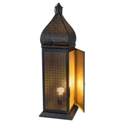 Northlight 30.5" Black And Gold Moroccan Style Lantern Floor Lamp -Home Decor GUEST 267149eb b97c 40dd a3e9 455abbb8ad15