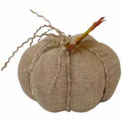 Northlight 5.5" Beige Burlap Autumn Harvest Table Top Pumpkin -Home Decor GUEST 2791d86a 01a3 4259 92df d44a6a377b66