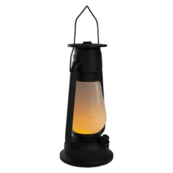Northlight 12" Black Battery Operated Faux Flame LED Hurricane Lantern 7 Northlight 12" Black Battery Operated Faux Flame LED Hurricane Lantern -Home Decor GUEST 29f1231f 5b13 4234 a581 9bf199b194aa