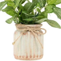 Northlight 8" Reticulated Artificial Spring Foliage In Ceramic Pot -Home Decor GUEST 2a150ba0 f3c2 48fb acde 26cedcb69821