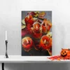 Northlight LED Lighted Autumn Leaves And Flickering Candles Canvas Wall Art 23.5" X 15.75"