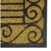 Northlight Natural Coir Stripes And Scrolls Outdoor Doormat 18" X 30"