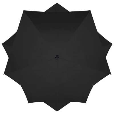 Northlight 8.5ft Outdoor Patio Lotus Umbrella With Hand Crank, Black 2 Northlight 8.5ft Outdoor Patio Lotus Umbrella With Hand Crank, Black - Image 2