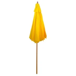 Northlight 8.5ft Outdoor Patio Market Umbrella With Wooden Pole, Yellow -Home Decor GUEST 2ec52a30 262e 4865 b7d2 af25c6f7dd31