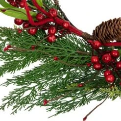 Northlight Real Touch™️ Mixed Greenery And Berries Artificial Christmas Wreath - 18" - Unlit -Home Decor GUEST 2f4e854d c00b 4639 b759 01f3da82bb6d