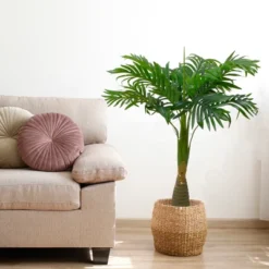 Northlight 38" LED Lighted Potted Artificial Palm Plant