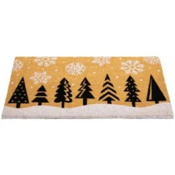 Northlight Trees And Snowflakes Natural Coir Christmas Outdoor Doormat 18" X 30" -Home Decor GUEST 32b81c41 81ee 4524 91f3 c60cce2a4a73