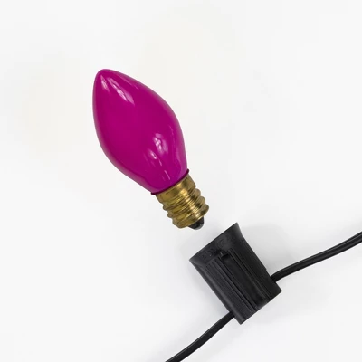 Northlight Pack Of 25 Opaque Pink C7 Christmas Replacement Bulbs 3 Northlight Pack Of 25 Opaque Pink C7 Christmas Replacement Bulbs - Image 3