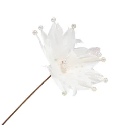 Northlight Beaded Feather Poinsettia Artificial Christmas Pick - 13.75" - White 8 Northlight Beaded Feather Poinsettia Artificial Christmas Pick - 13.75" - White -Home Decor GUEST 35cc1561 cdc1 4848 9d23 0447c594ffae