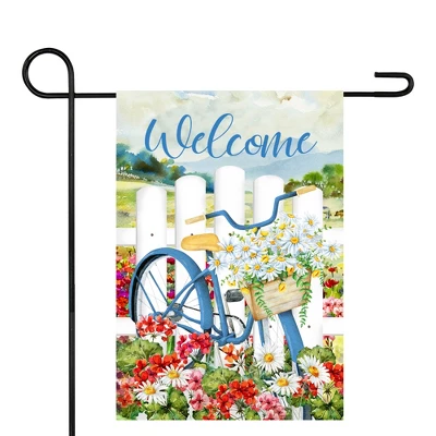 Northlight White Picket Fence Floral Outdoor Garden Flag 12.5" X 18" 1 Northlight White Picket Fence Floral Outdoor Garden Flag 12.5" X 18"