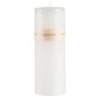 Northlight 9" White Traditional Cylindrical Outdoor Pillar Candle