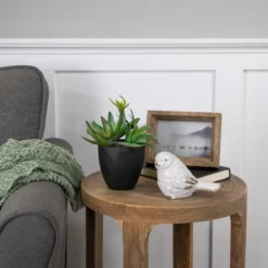 Northlight 11" Mixed Succulent Plant Artificial Potted Arrangement - Green/Black