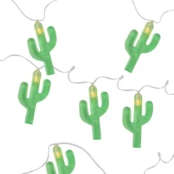 Northlight LED Cactus Indoor Outdoor Patio String Light Set - 4.5' Clear Wire - 10ct -Home Decor GUEST 3811a230 3960 4a77 858e d9f3a5bffdc6