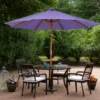 Northlight Outdoor Patio Market Umbrella With Wooden Pole - 8.5' - Purple