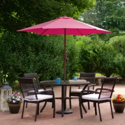 Northlight 7.5' Outdoor Patio Market Umbrella With Hand Crank - Pink