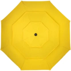 Northlight 9.75ft Outdoor Patio Market Umbrella With Hand Crank And Tilt, Yellow