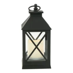 Northlight 9" LED Battery Operated Black Lantern With Flameless Candle -Home Decor GUEST 4020fc2c b948 4ccf b714 01cb80d994dc