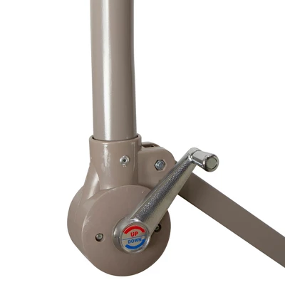 Northlight 10ft Offset Outdoor Patio Umbrella With Hand Crank, Pink 2 Northlight 10ft Offset Outdoor Patio Umbrella With Hand Crank, Pink - Image 2