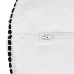 Northlight 18" White And Black Striped Outdoor Woven Pouf Ottoman -Home Decor GUEST 423415c5 0c45 4be1 a766 d46b730c0c36