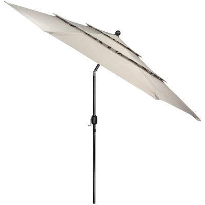 Northlight 9.75ft Outdoor Patio Market Umbrella With Hand Crank And Tilt, Beige 2 Northlight 9.75ft Outdoor Patio Market Umbrella With Hand Crank And Tilt, Beige - Image 2