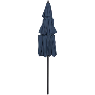Northlight 9.75ft Outdoor Patio Market Umbrella With Hand Crank And Tilt, Navy Blue 3 Northlight 9.75ft Outdoor Patio Market Umbrella With Hand Crank And Tilt, Navy Blue - Image 3