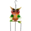 Northlight 10" Green Metal Owl Outdoor Garden Windchime
