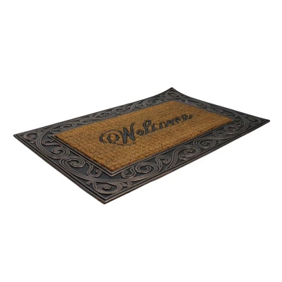 Northlight Brown And Black Swirled Rectangular Welcome Doormat 35" X 23" 1 Northlight Brown And Black Swirled Rectangular Welcome Doormat 35" X 23"