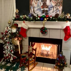 Northlight 48" Santa Claus With Artificial Flocked Alpine Tree Christmas Figure -Home Decor GUEST 4573ed3d ad99 419b 94dd a91d2eaabd56