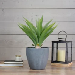 Northlight 22" Potted Green Artificial Agave Plant