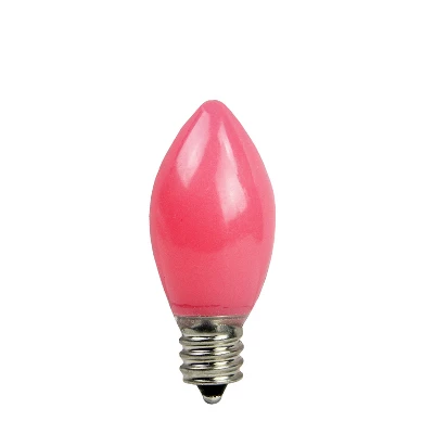 Northlight Pack Of 4 Opaque Pink LED C7 Christmas Replacement Bulbs 2 Northlight Pack Of 4 Opaque Pink LED C7 Christmas Replacement Bulbs - Image 2