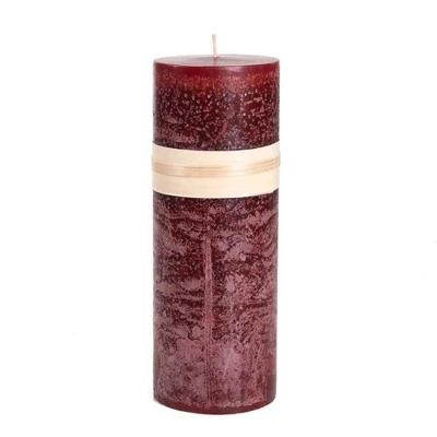 Northlight 9" Wine Red Traditional Cylindrical Outdoor Pillar Candle 1 Northlight 9" Wine Red Traditional Cylindrical Outdoor Pillar Candle