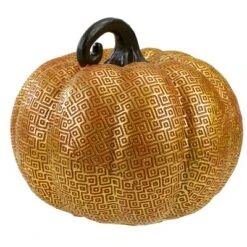 Northlight 7.5" Gold And Orange Textured Greek Key Pumpkin Fall Decoration 5 Northlight 7.5" Gold And Orange Textured Greek Key Pumpkin Fall Decoration -Home Decor GUEST 4a5abfba a15e 4d20 92c7 3e295c04c835