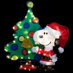 Northlight 32" LED Lighted Peanuts Snoopy And Christmas Tree Outdoor Decoration - Clear Lights -Home Decor GUEST 4ac580a7 9286 42e5 a83d c95dd80dba94