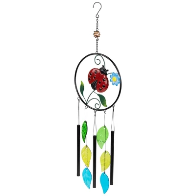 Northlight Ladybug Dreamcatcher Outdoor Garden Windchime - 27.5" 2 Northlight Ladybug Dreamcatcher Outdoor Garden Windchime - 27.5" - Image 2