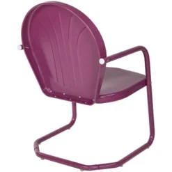 Northlight 34-Inch Outdoor Retro Tulip Armchair, Purple -Home Decor GUEST 4b6e241f 0b26 45c9 b9a8 37e81108e371