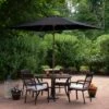 Northlight 10' X 6.5' Outdoor Patio Market Umbrella With Hand Crank - Black