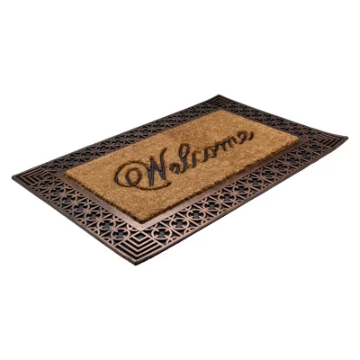 Northlight Gold And Natural Coir Rectangular "Welcome" Doormat 23" X 35" 3 Northlight Gold And Natural Coir Rectangular "Welcome" Doormat 23" X 35" - Image 3
