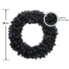 Northlight 36" Black Colorado Spruce Artificial Halloween Wreath - Unlit