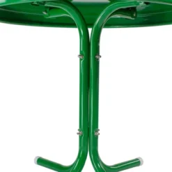 Northlight 22" Outdoor Retro Round Tulip Metal Side Table, Green -Home Decor GUEST 4d3e1dd1 9e8b 4b3a 8e2c 988847ece2ff
