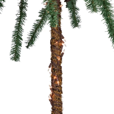 Northlight 6' Pre-Lit Artificial Tropical Outdoor Patio Palm Tree - Clear Lights 3 Northlight 6' Pre-Lit Artificial Tropical Outdoor Patio Palm Tree - Clear Lights - Image 3