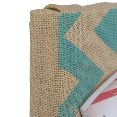 Northlight Rectangular Burlap Covered "Beach Closed" Shark Bite Surfboard Wall Art 24" 3 Northlight Rectangular Burlap Covered "Beach Closed" Shark Bite Surfboard Wall Art 24" - Image 3