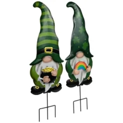 Northlight Pot Of Gold And Rainbow St Patrick's Day Gnomes Outdoor Garden Stakes - 27.5" - Set Of 2 -Home Decor GUEST 4e9f3725 a983 47d8 bba7 a971ed0ab73d