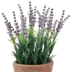 Northlight 10" Artificial Lavender And Leaves In Weathered Pot -Home Decor GUEST 4f53505c 6a41 4a6f bcdd 3dc687d2d4e1